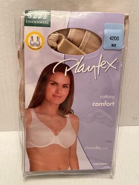 Playtex Cottony Comfort Underwire Bra - Nude 42DD